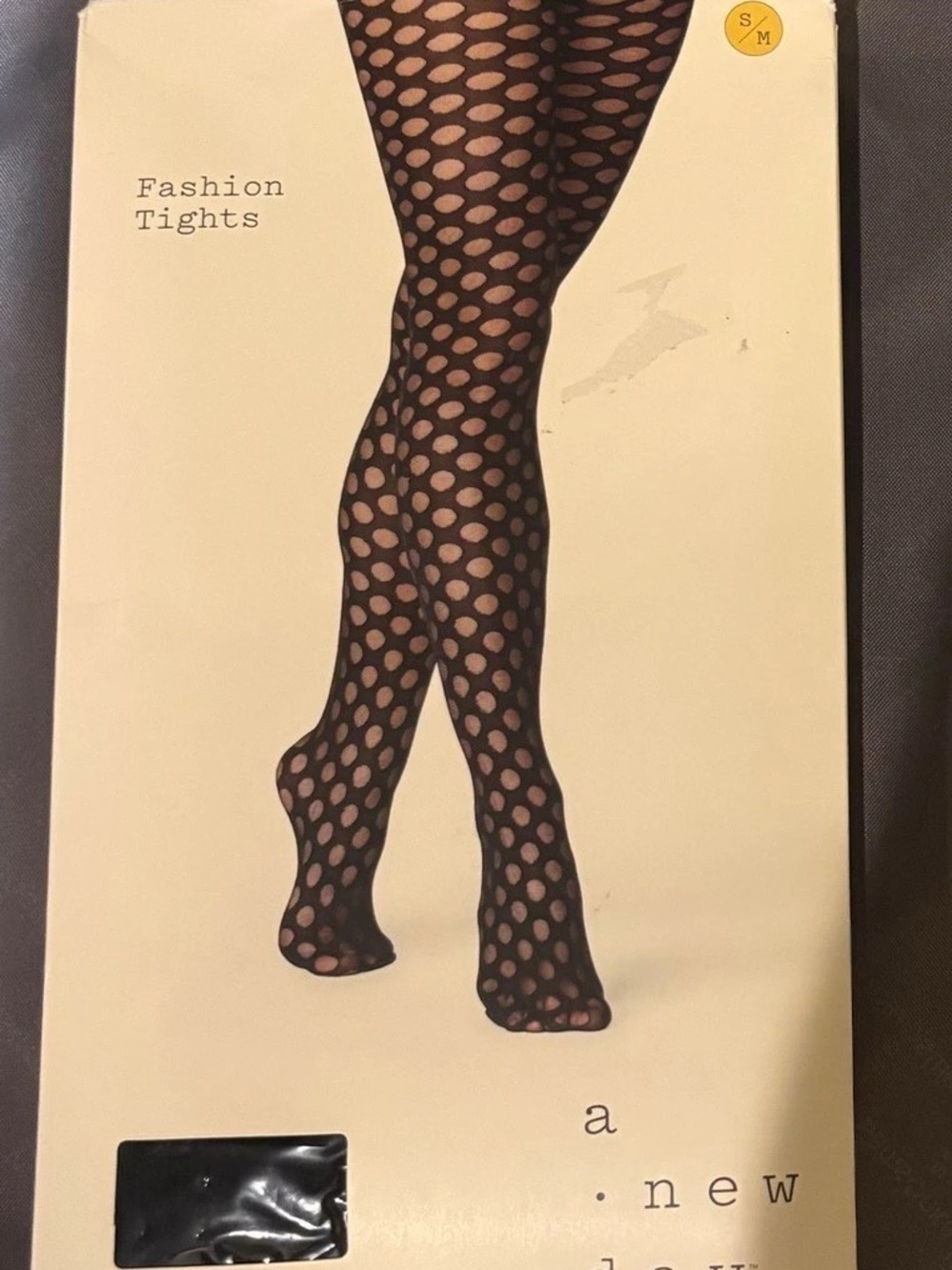 a new day Fishnet Fashion Tights Black Fishnet Tights Size S/M NWT